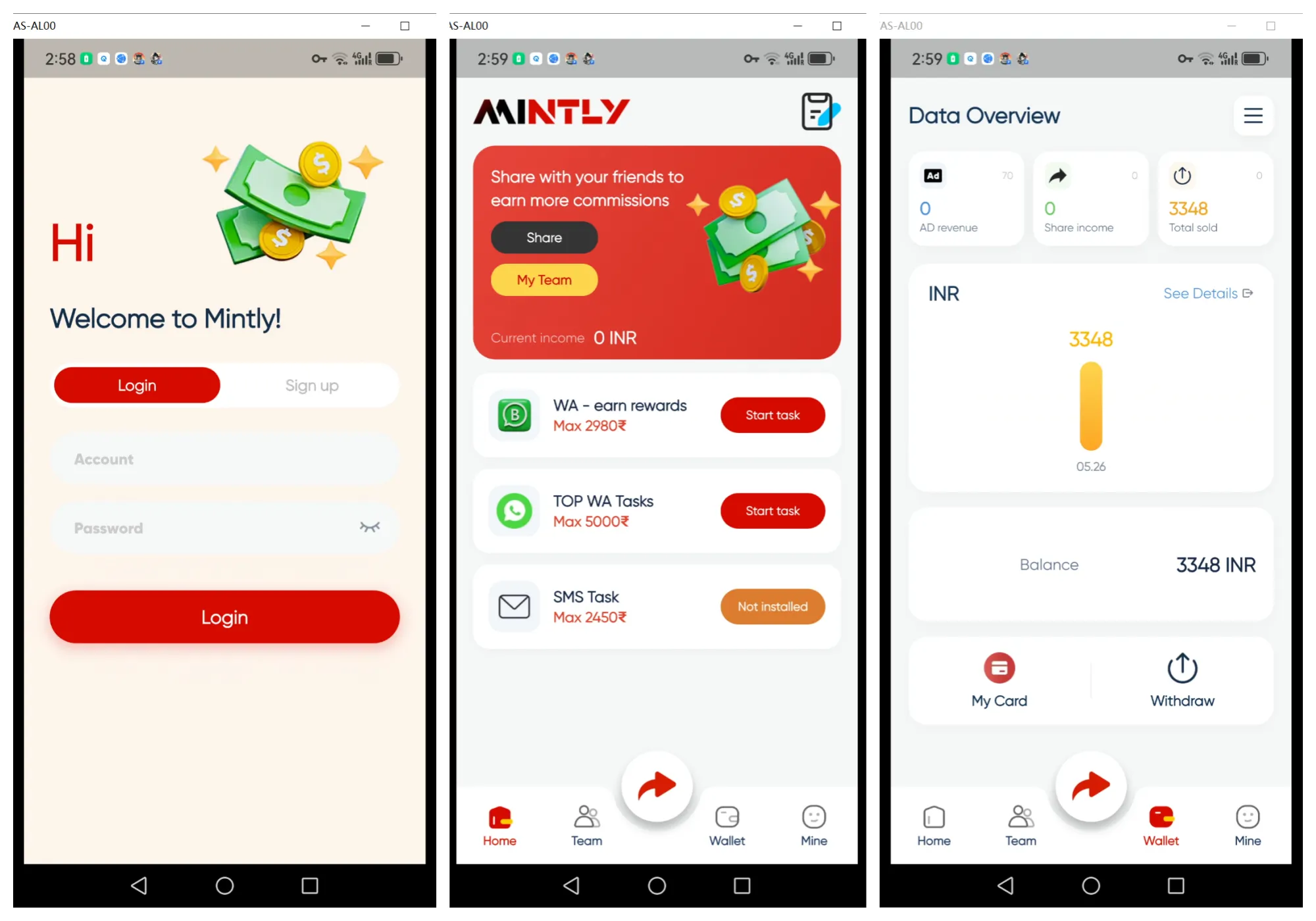 Mintly海外社交裂变任务赚钱系统/自动获取联系人/自动群发/用户定制全自动营销系统版